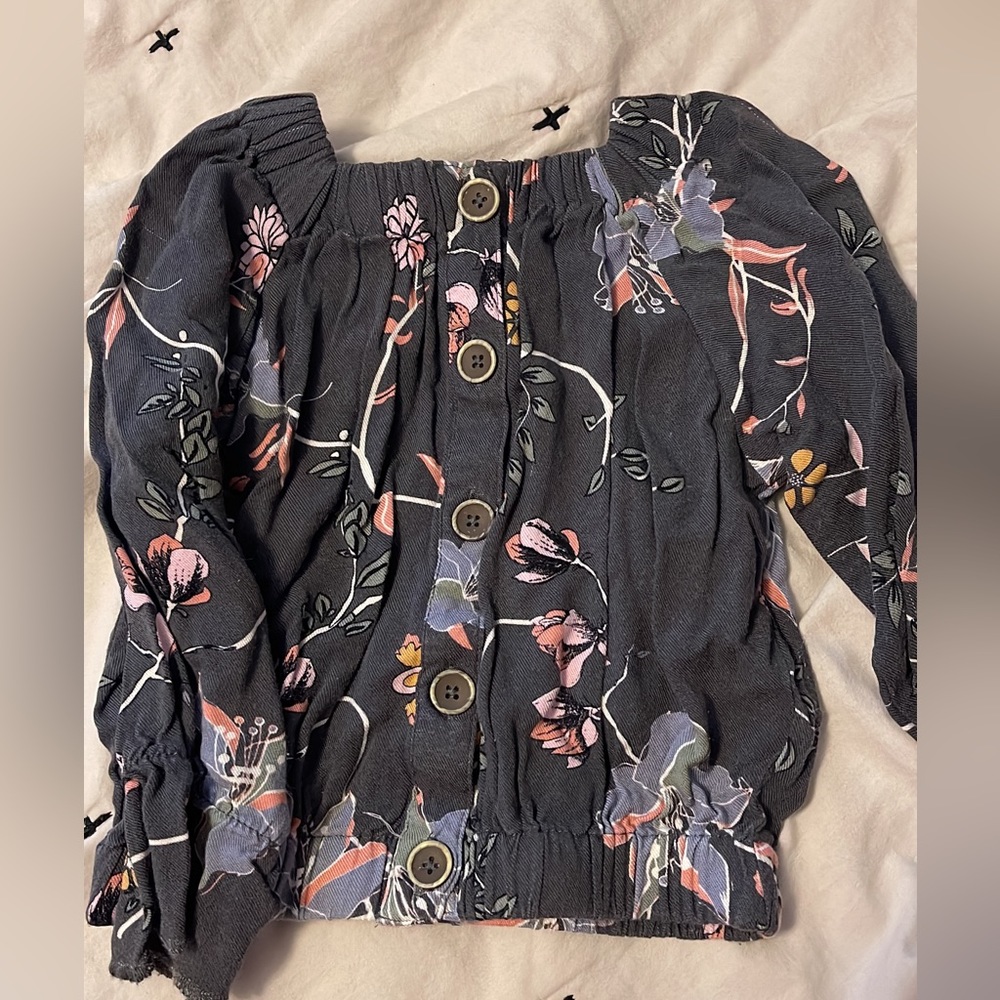 Toddler girls cute long sleeve blouse
